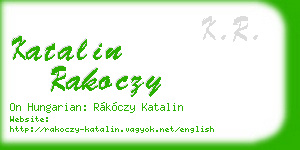 katalin rakoczy business card