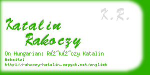 katalin rakoczy business card
